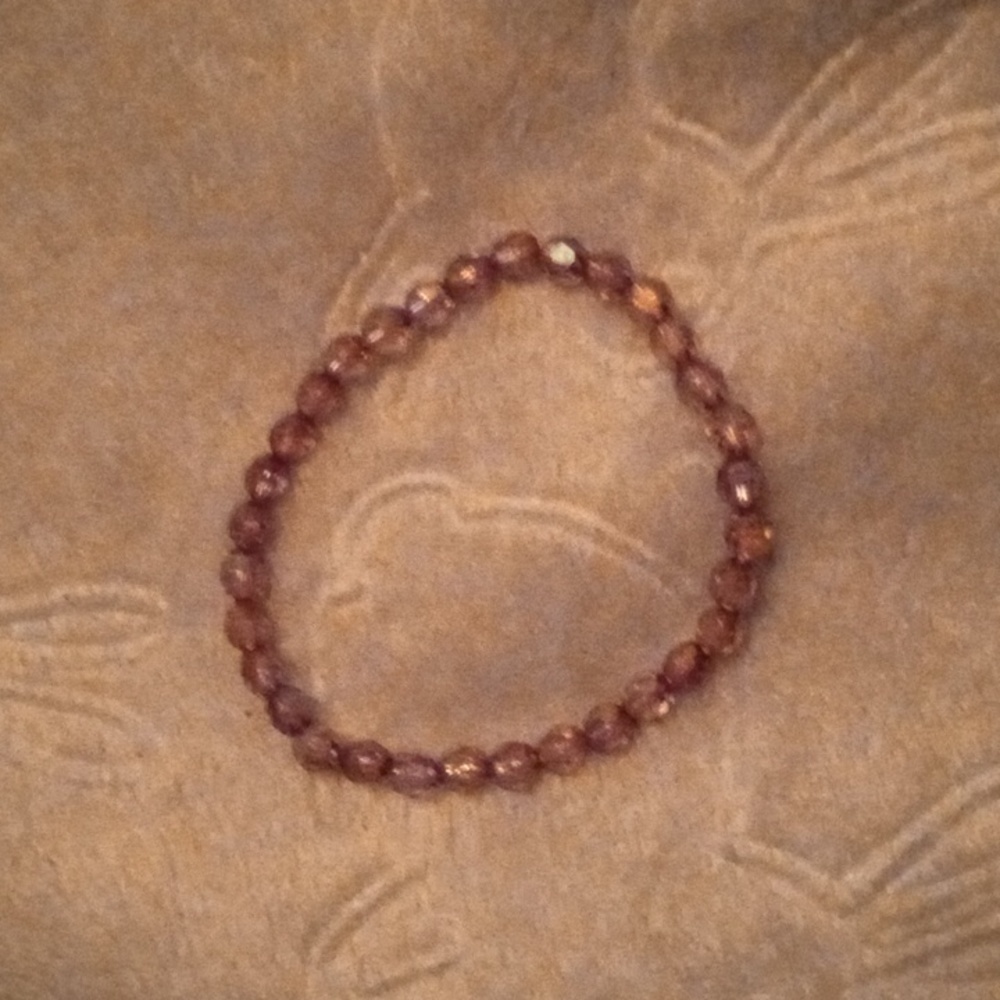 Minimalist neutral handmade shiny and iridescent fun casual black bracelet